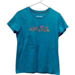 Nautica Blue Floral Graphic Short Sleeve Tee